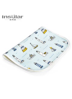 xozgdovg 50×70cm Baby Waterproof Bed Pad with 100% Cotton Surface for Kids, Toddlers, Adults, Reusable and Washable Incontinence Underpads Mat for Pack n Play and Crib, Sailboat  - Image 1
