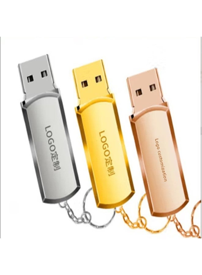 U Disk 3.0 High Speed 32G Metal Rotating Little Fat U Disk 16G Exhibition Gift Lettering 64g Car USB Disk-Color:Silver-Capacity:USB3.0 Premium Edition 32GB  - Image 5