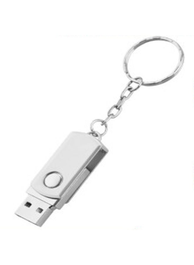 U Disk 3.0 High Speed 32G Metal Rotating Little Fat U Disk 16G Exhibition Gift Lettering 64g Car USB Disk-Color:Silver-Capacity:USB3.0 Premium Edition 32GB  - Image 1