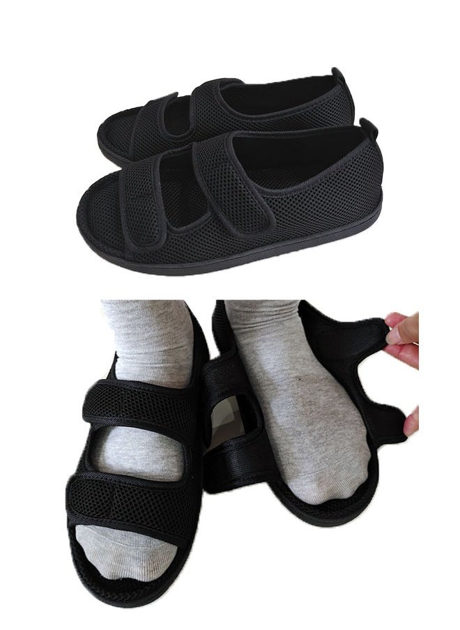 ZVEV - Diabetic Shoes, Extra Wide Width Open Toe Sandals, Adjustable Arthritis Edema Slippers for Elderly - Image 1