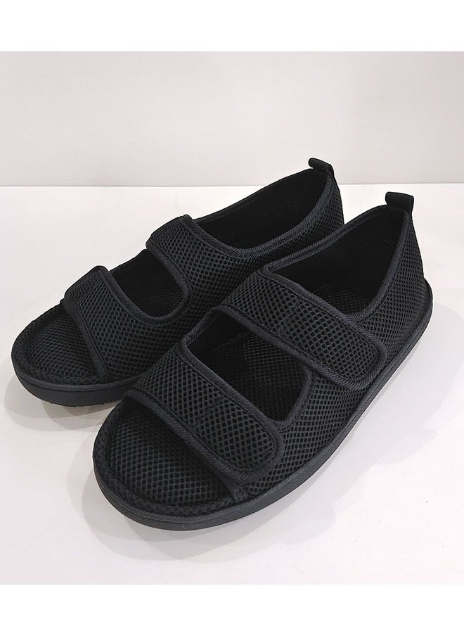 ZVEV - Diabetic Shoes, Extra Wide Width Open Toe Sandals, Adjustable Arthritis Edema Slippers for Elderly - Image 1