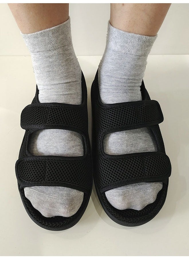 ZVEV - Diabetic Shoes, Extra Wide Width Open Toe Sandals, Adjustable Arthritis Edema Slippers for Elderly - Image 1