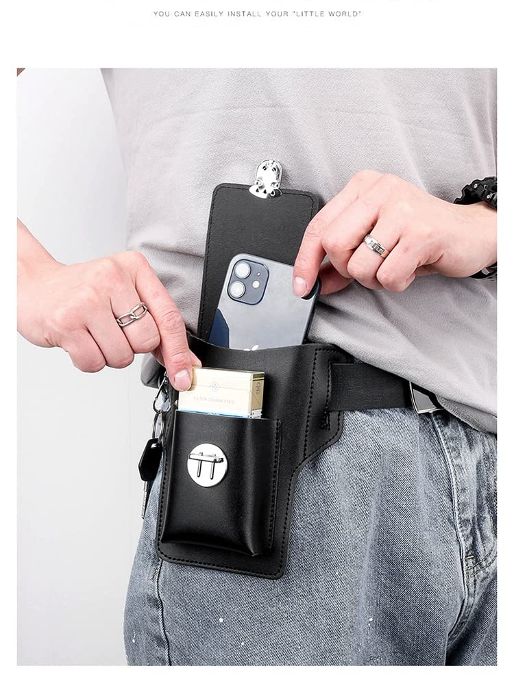 Zacharias Sythetic Mobile/Cellphone Holder Belt Pouch (Black_Pack of 1) - Image 2
