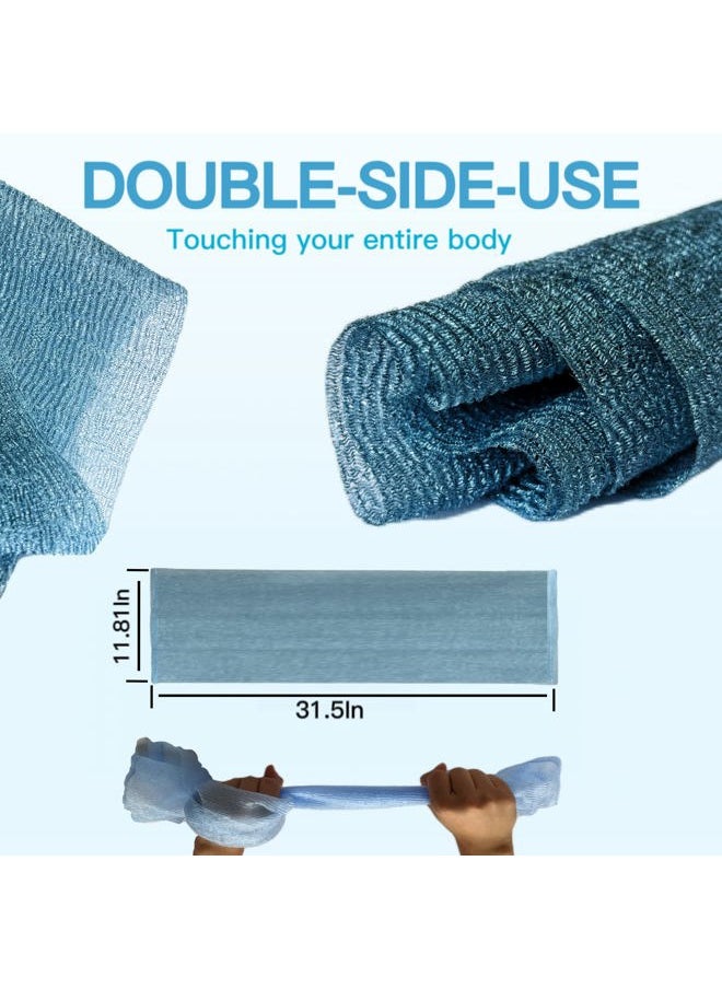SPMKTBOZAI - Japanese Washcloth Exfoliating Towel Sponge Loofah for Body Scrubber in Shower - 6 Pieces (GY, BLK, WH, YLW, PNK, BLU) - Image 1