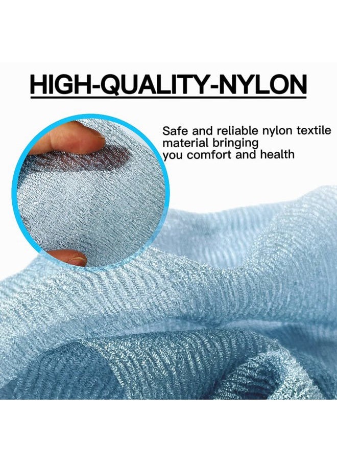 SPMKTBOZAI - Japanese Washcloth Exfoliating Towel Sponge Loofah for Body Scrubber in Shower - 6 Pieces (GY, BLK, WH, YLW, PNK, BLU) - Image 1