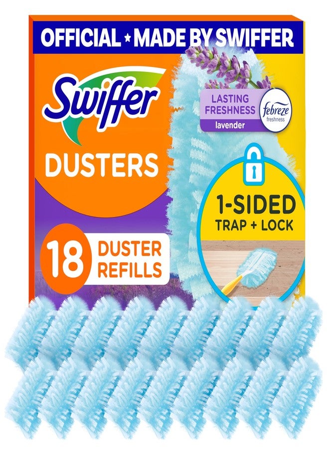 Swiffer Dusters Refill for Cleaning, Feather & Microfiber Duster Disposable Alternative, for Dusting Furniture, Blinds, Ceiling Fans, Walls, Helps Remove Allergens, Lavender, 18ct - Image 1