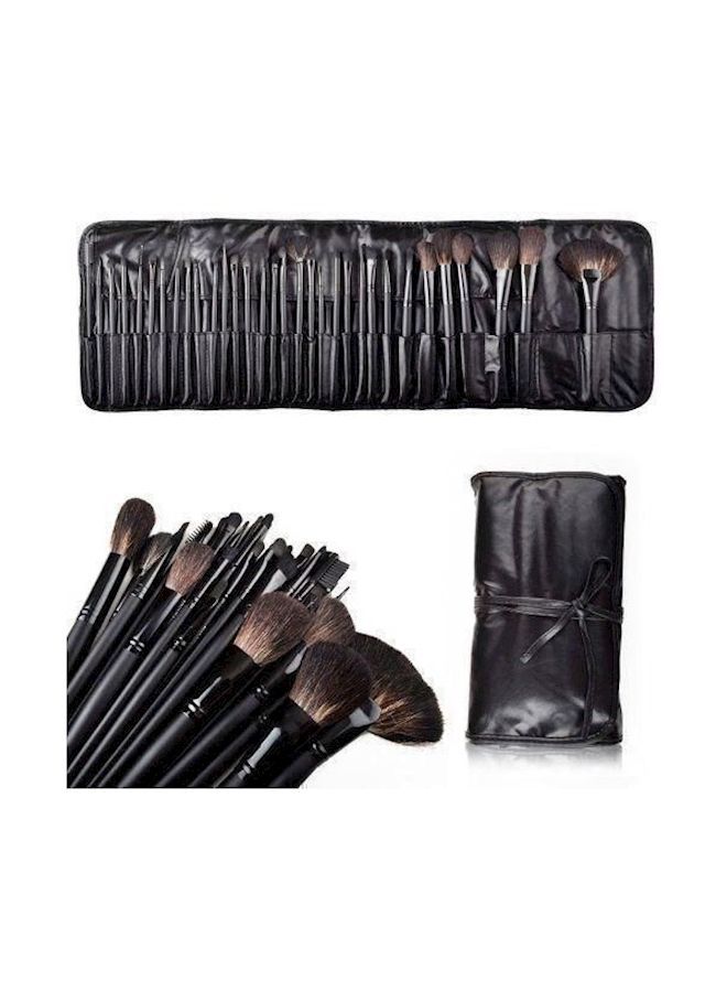 NIBEMINENT 32-Piece Professional Makeup Brush Set With Case Black