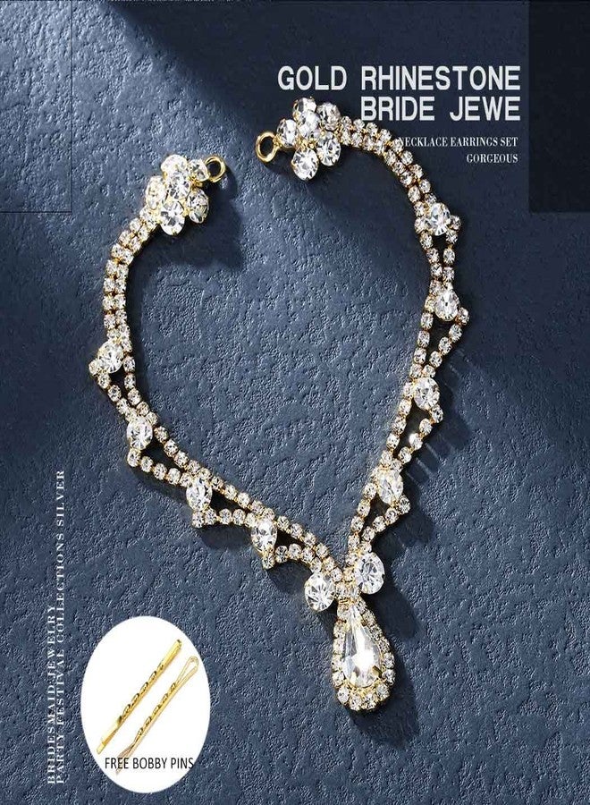 Fdesigner Bride Crystal Head Chain Wedding Rhinestone Headband Pageant Prom Pendant Headpieces Party Festival Hair Accessories for Women(Gold) - Image 4