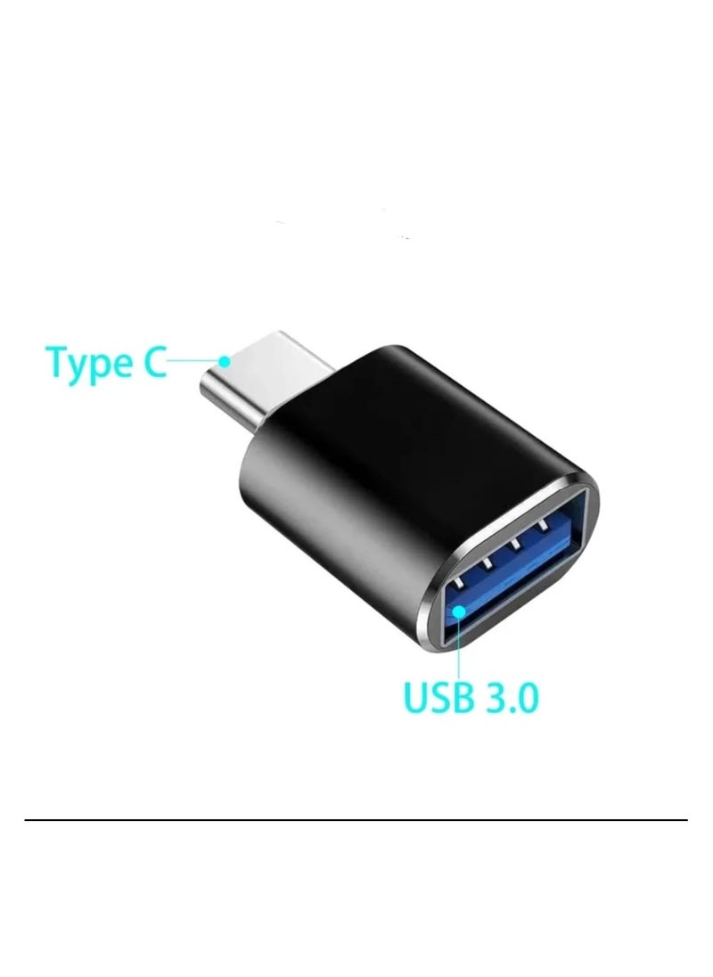 Generic OTG charging adapter with a charger port from Type C to USB for charging and data transfer  Type C to USB, male to female, card reader, computer and laptop  - Image 1