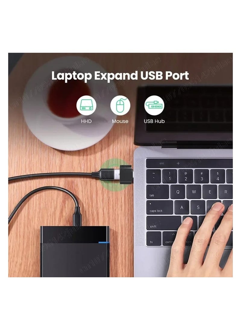 ماركة غير محددة - محول شحن OTG ب منفذ شاحن من  تايب سي الى يو إس بي للشحن ونقل البيانات  type c to usb من ذكر  الى أونثى وقارئ بطاقة كمبيوتر ولابتوب - Image 1