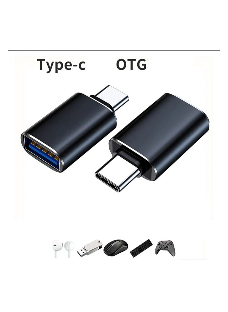 ماركة غير محددة - محول شحن OTG ب منفذ شاحن من  تايب سي الى يو إس بي للشحن ونقل البيانات  type c to usb من ذكر  الى أونثى وقارئ بطاقة كمبيوتر ولابتوب - Image 1
