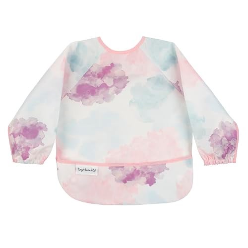Tiny Twinkle Long Sleeve Bib for Babies & Toddlers – Waterproof Smock Bib for Eating – Machine Washable & Mess-Proof, Baby Feeding Essential & Shower Must-Have(Cotton Candy, 6–24M) - Image 1