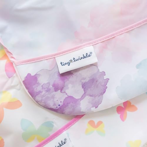Tiny Twinkle Long Sleeve Bib for Babies & Toddlers – Waterproof Smock Bib for Eating – Machine Washable & Mess-Proof, Baby Feeding Essential & Shower Must-Have(Cotton Candy, 6–24M) - Image 4