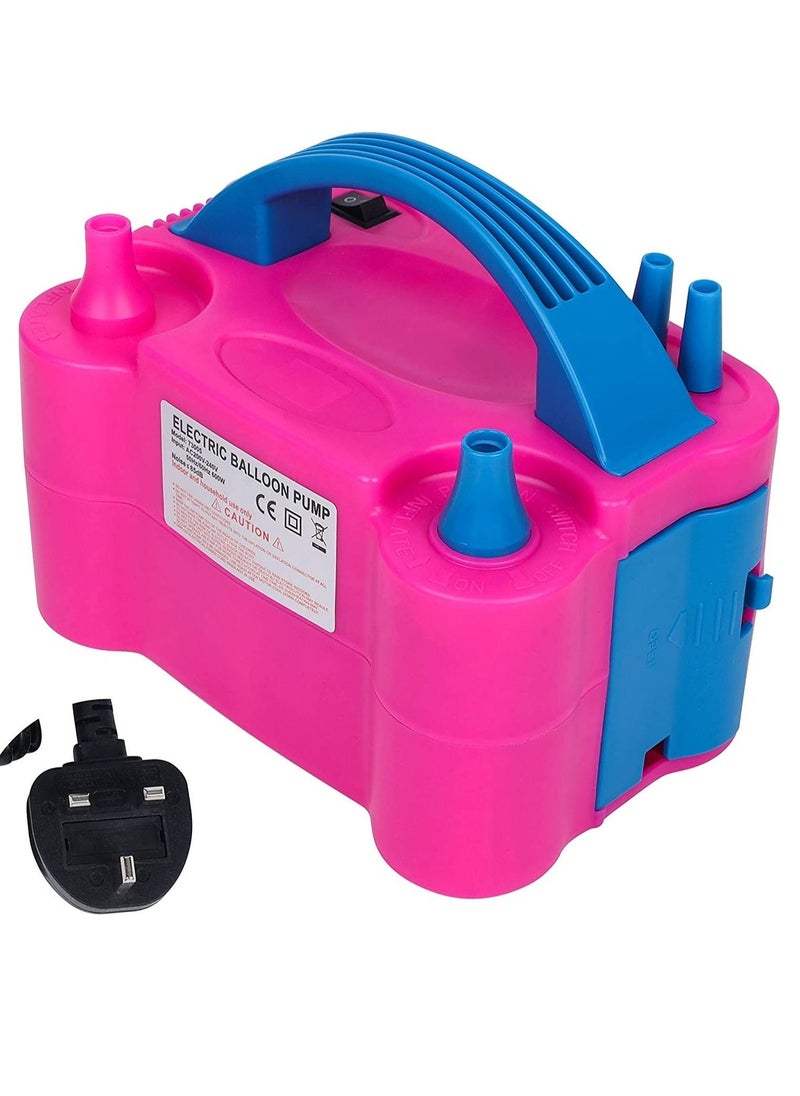 Electric Air Balloon Pump Multi Color Electric Balloon Pump Portable Air Blower Dual Nozzle Balloon Inflator for Fast and Easy Bulk Balloons Filling for Event and Party Decoration - Image 1