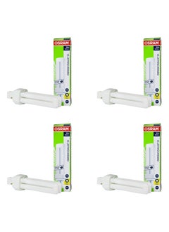 Osram Osram Home Decorative High Qualtiy and Durable, 4 Pin Double Twin Tube CFL Bulb, 18 Watt Energy Saving Bulb, Warm White - (Pack of 4)  - Image 1