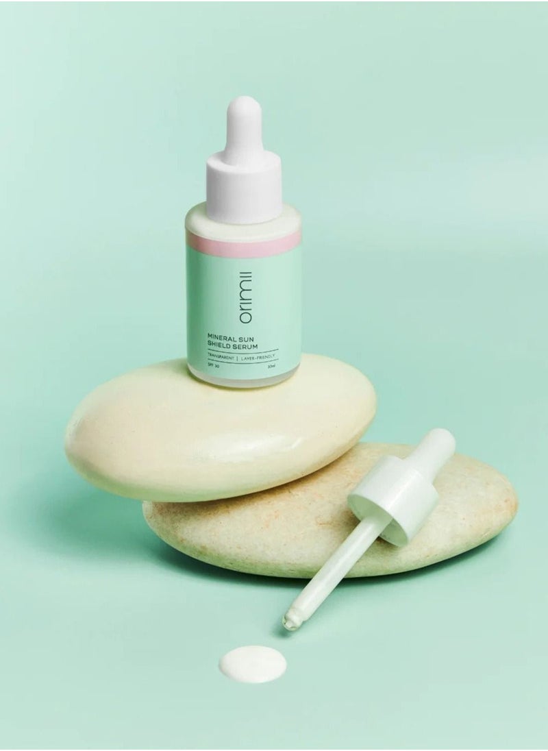 Mineral Sun Shiled Serum - Gently Shields Skin From UVA & UVB Damage - with Tahitian Gardenia & Pale Rose - SPF 30 & Layer Friendly - 30 ml