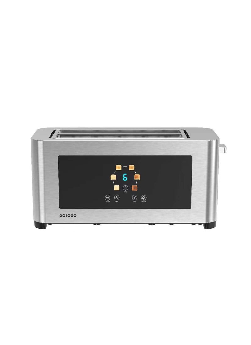 4-Slice Bread Digital Pop-Up Toaster Smart memory / Touch Panel / Reheat Mode / Deep Toast Mode / Light Toast Mode / Defrost Heat Levels / Stainless Steel / Slide Out Crumb Tray-Silver - pzsku/ZA02C1A7F7A29ECB03391Z/45/_/1735800587/61f6a30a-6aa1-45d1-9e62-218ac41b8342