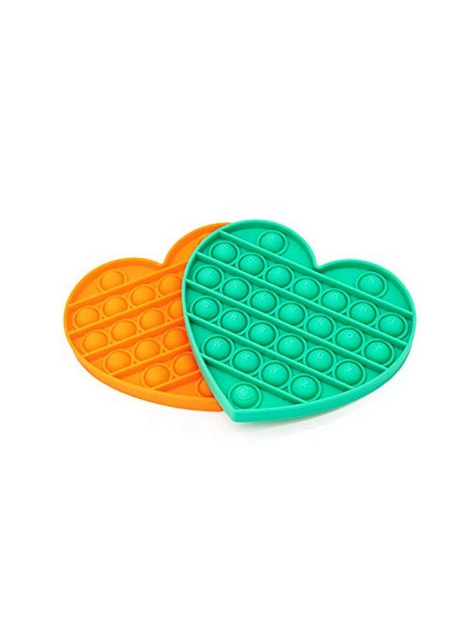 Livyu life - LIVYU LIFE Push pop Bubble Fidget Toy, Stress Relief and Anti-Anxiety Tools Sensory Toy for Autism ADHD to Relieve Stress for Kids and Adults (Heart-Green) - Image 1