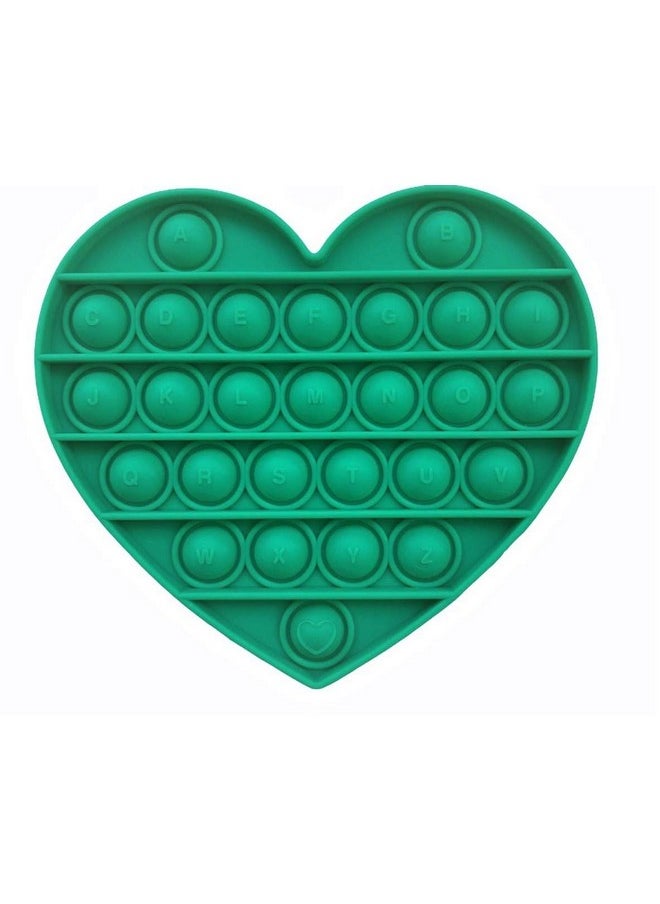 Livyu life - LIVYU LIFE Push pop Bubble Fidget Toy, Stress Relief and Anti-Anxiety Tools Sensory Toy for Autism ADHD to Relieve Stress for Kids and Adults (Heart-Green) - Image 1