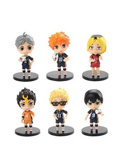 Trunkin Trunkin Haikyuu Action Figure 6 Pcs 9 Cms Set PVC Figure Big Head Full Set Volleyball Juvenile Anime Kenma Hinata Shoyo Tobio Koushi Model Toy Boy Gift Collectible  - Image 1