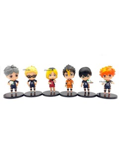 Trunkin Trunkin Haikyuu Action Figure 6 Pcs 9 Cms Set PVC Figure Big Head Full Set Volleyball Juvenile Anime Kenma Hinata Shoyo Tobio Koushi Model Toy Boy Gift Collectible  - Image 3