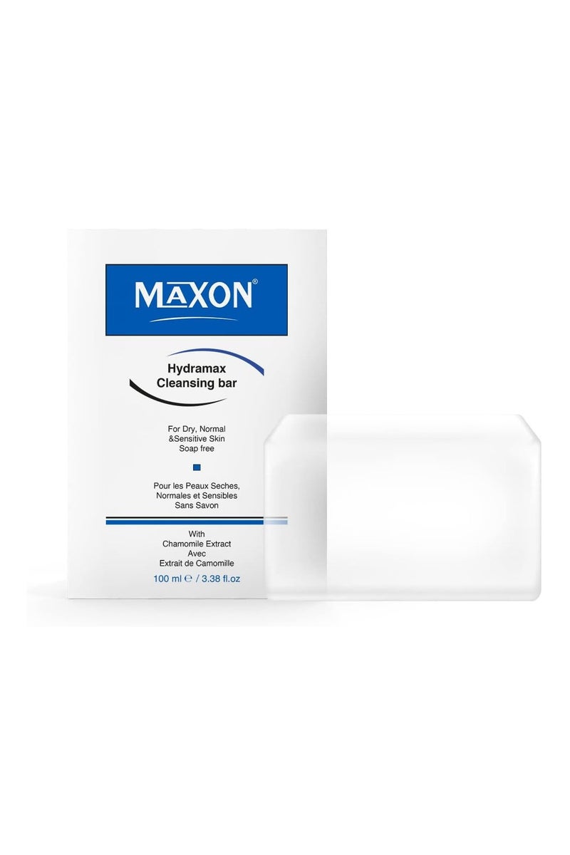 MAX-ON Hydramax Cleansing Bar â Soap-Free Face & Body Cleanser with Chamomile Extract | Gentle Hydration for Dry, Sensitive & Normal Skin â 100g - Image 1