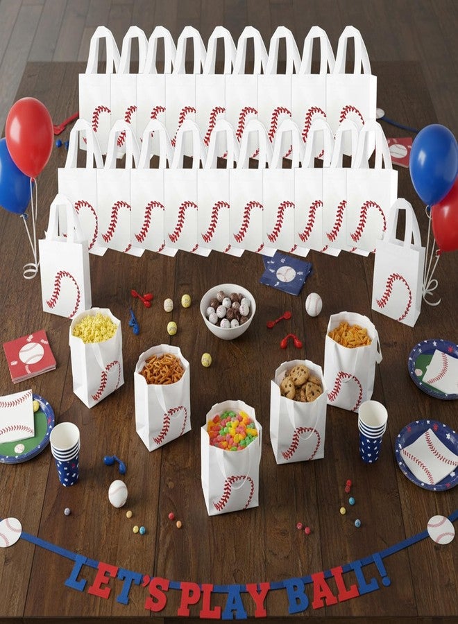 XXSCING 24 Pack Baseball Gift Bags, Baseball Goodie Bags with Handles - Reusable Non-Woven Treat Bags for Kids Sports Party Favors, Game Day, Birthday Decorations & Supplies (Baseball) - Image 3