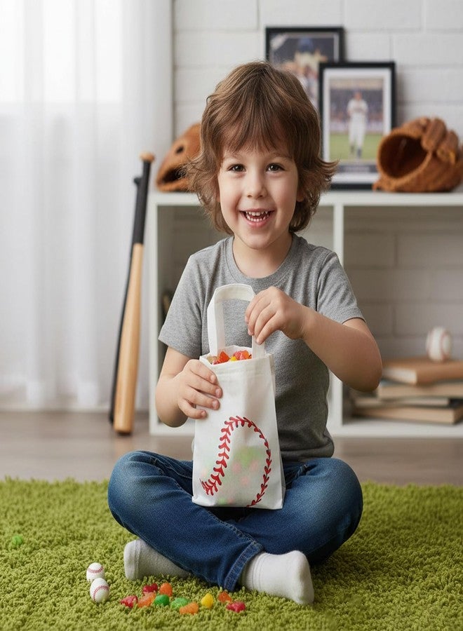 XXSCING 24 Pack Baseball Gift Bags, Baseball Goodie Bags with Handles - Reusable Non-Woven Treat Bags for Kids Sports Party Favors, Game Day, Birthday Decorations & Supplies (Baseball) - Image 4