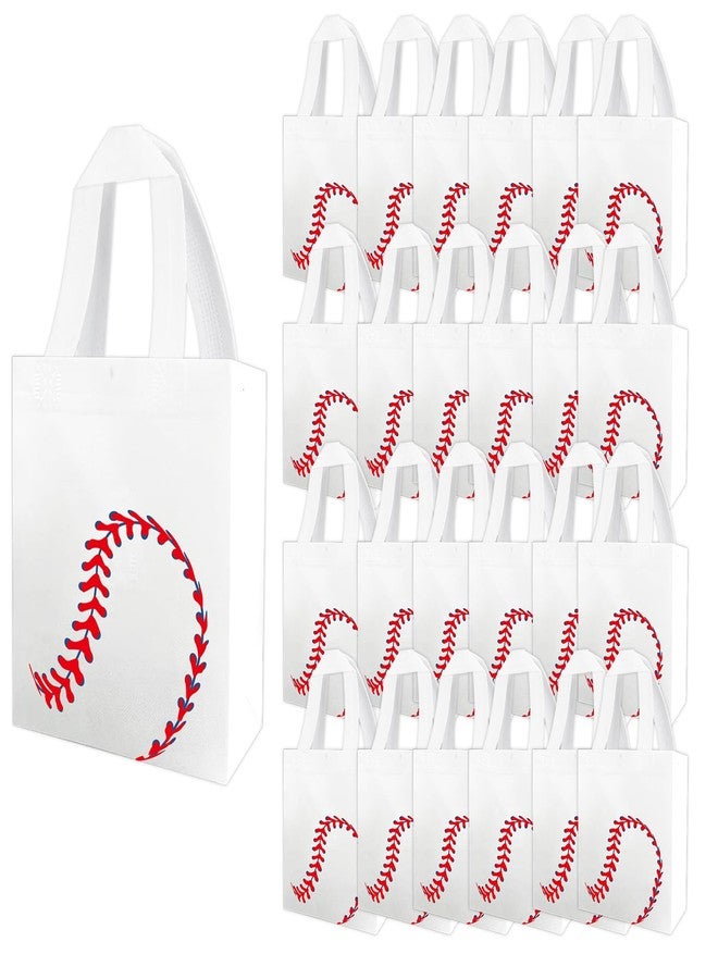 XXSCING 24 Pack Baseball Gift Bags, Baseball Goodie Bags with Handles - Reusable Non-Woven Treat Bags for Kids Sports Party Favors, Game Day, Birthday Decorations & Supplies (Baseball) - Image 1
