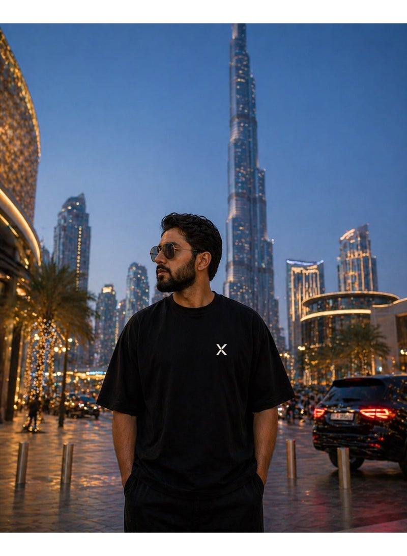NOMAiX Proud Expa-Rati T-Shirt │ Vintage Stamp Graphic Tee │ Expat Identity Streetwear │ Oversized │ Made in UAE - Image 4