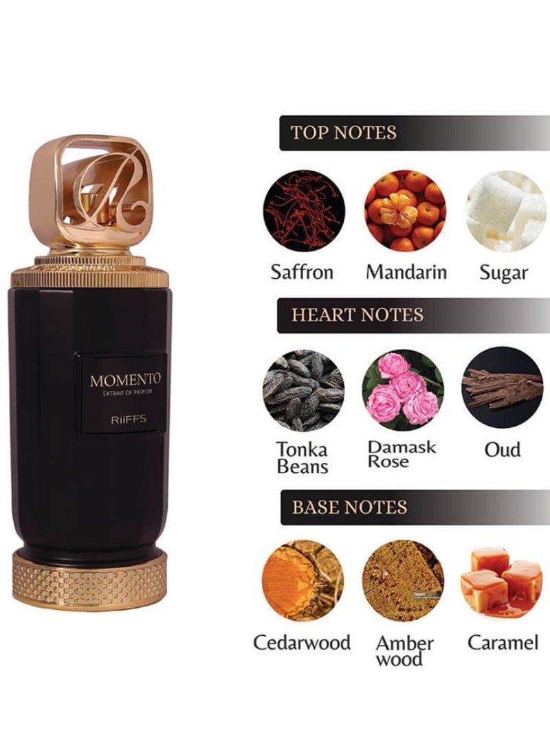 RIIFFS Momento Extrait De Parfum 100ml Unisex Woody Spicy Oud Rose Fragrance - Image 2