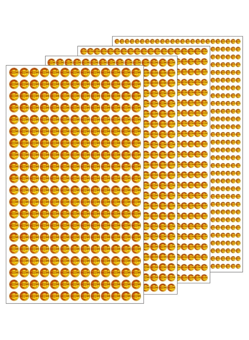 1799 قطعة 4 أوراق ملصقات أحجار الراين 3/4/5/6 مم ذاتية اللصق أحجار الراين للوجه والعينين والمكياج والشعر والجسم - Image 1