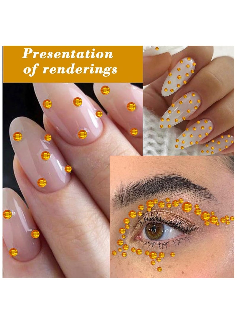 1799 قطعة 4 أوراق ملصقات أحجار الراين 3/4/5/6 مم ذاتية اللصق أحجار الراين للوجه والعينين والمكياج والشعر والجسم - Image 5