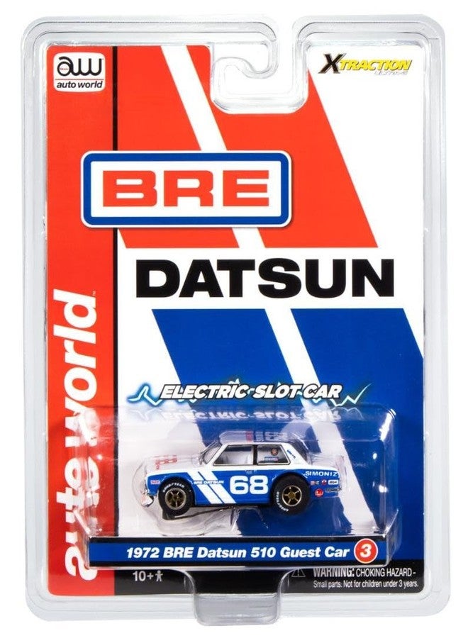 AW AUTO WORLD سيارة سباق مصغرة بمقياس HO من طراز SC420-3 Auto World Xtraction 1972 BRE Datsun 510 Guest Car رقم 68 - Image 5