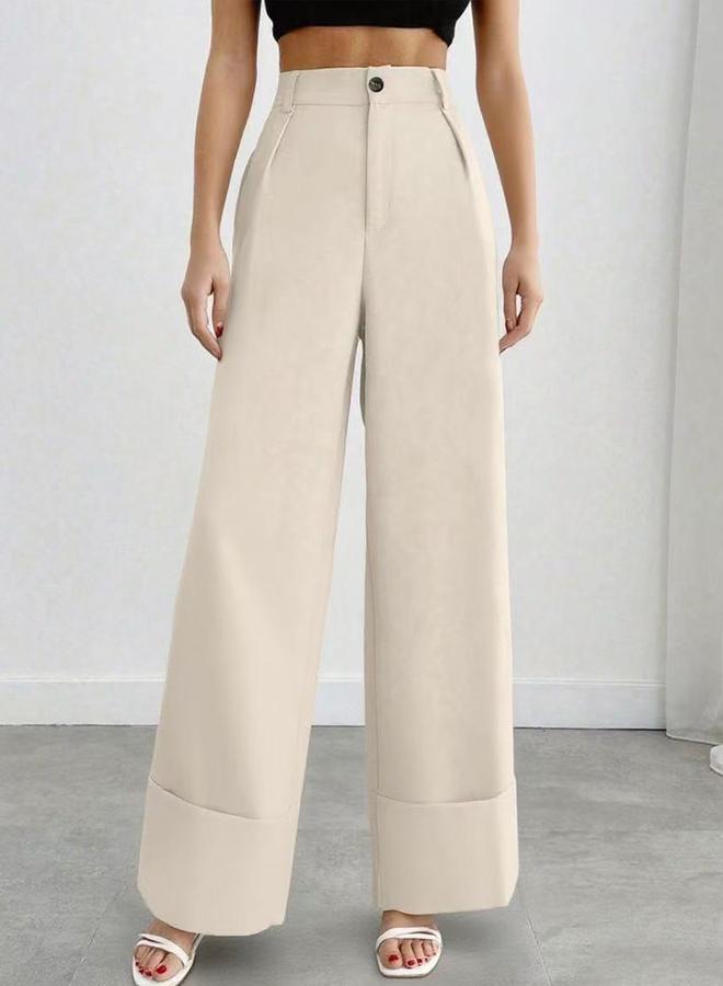 Take Two Off White Wide Leg Trousers - Image 3