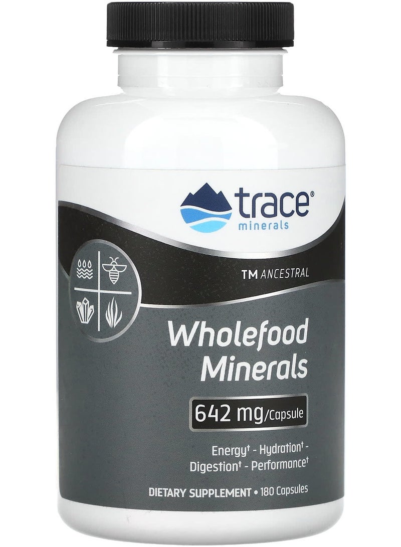 Trace Minerals TM Ancestral, Wholefood Minerals, 642 mg, 180 Capsules