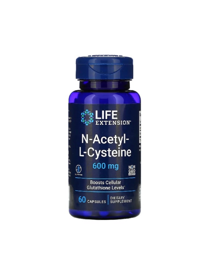 Life Extension N-أسيتيل L-سيستين 600 ملغ 60 كبسولة