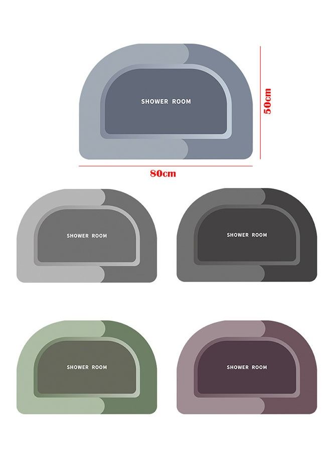 ZCM-HAPPY Super Absorbent Soft Floor Carpet Slip-Resistant Bathing Room Rug, Diatom Mud Microfiber Bath Mat, Strong Quick-Drying, Easy to Clean 50x80cm - Image 2