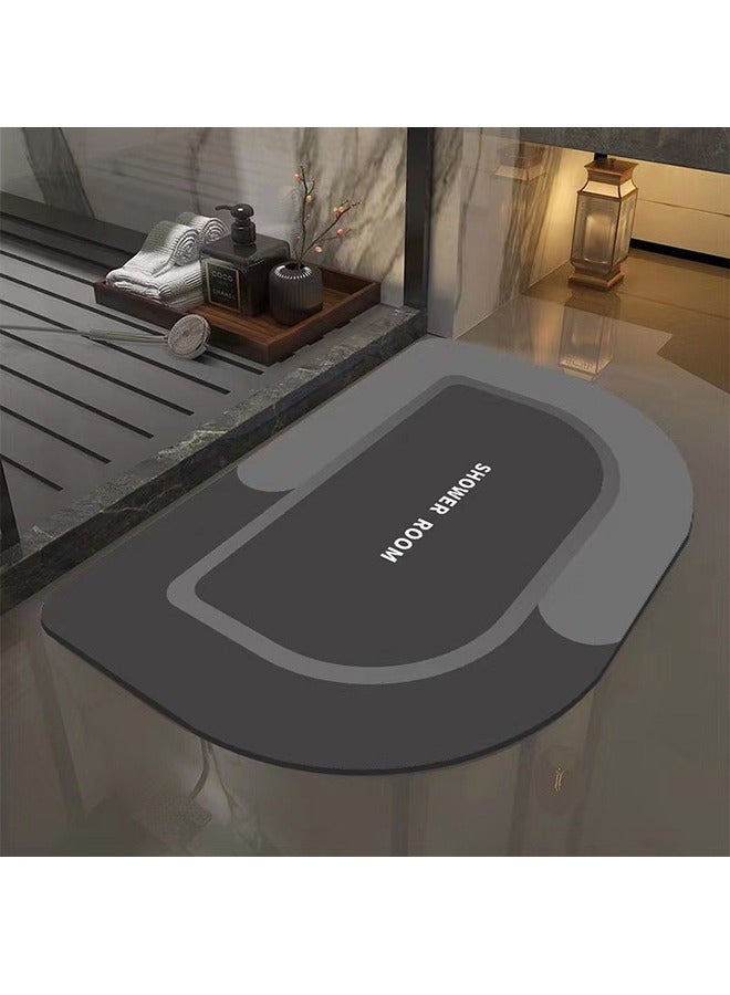 ZCM-HAPPY Super Absorbent Soft Floor Carpet Slip-Resistant Bathing Room Rug, Diatom Mud Microfiber Bath Mat, Strong Quick-Drying, Easy to Clean 50x80cm - Image 1