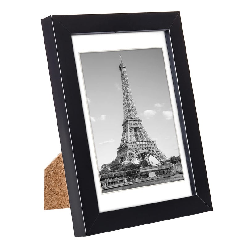 upsimples 4x6 Picture Frame Set of 10, Display Pictures 3.5x5 with Mat or 4x6 Without, Multi Photo Frames Collage for Wall or Tabletop Display, Black - Image 3