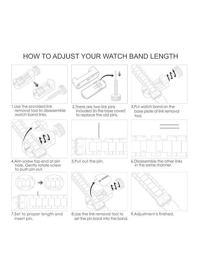Dado - 3 Beads Stainless steel band Compatible with Huawei Watch GT5 PRO | GT5 | GT4 | GT3 | GT2 | GT3 PRO | GT2 PRO | Watch 3/4 46mm | 48mm, Adjustable Size Metal Strap - Image 1