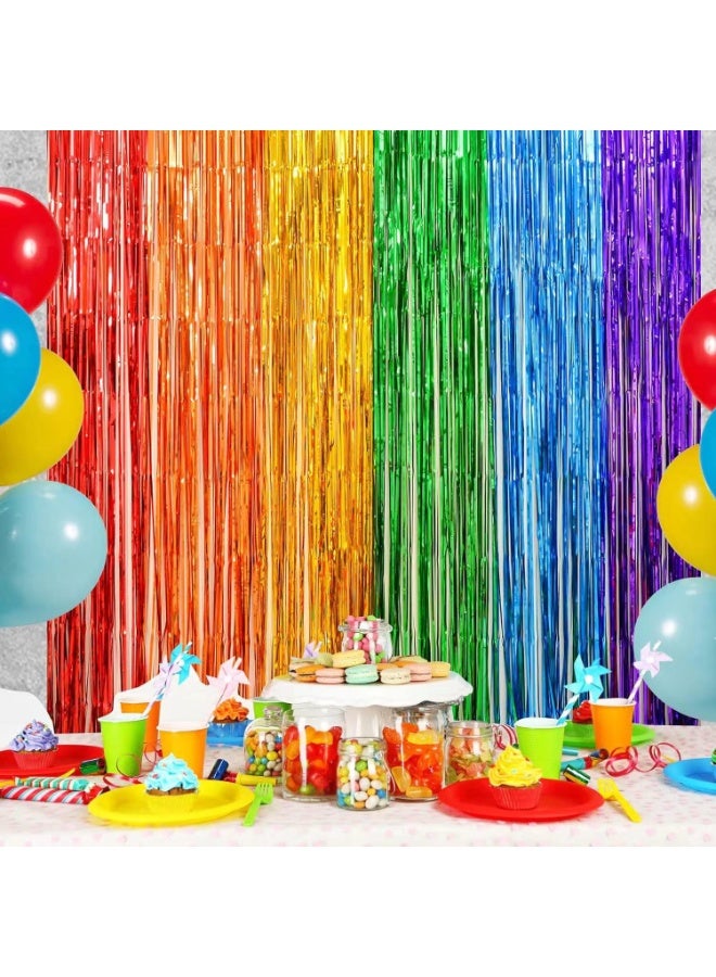 Mordely Metallic Foil Fringe Curtain, Shiny Tinsel Backdrop with Adhesive Strip, 3.3 x 6.5 FT for Birthday, Wedding & Graduation - Image 4