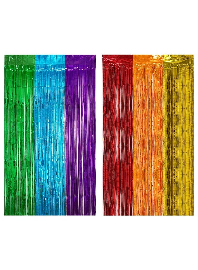 Mordely Metallic Foil Fringe Curtain, Shiny Tinsel Backdrop with Adhesive Strip, 3.3 x 6.5 FT for Birthday, Wedding & Graduation - Image 5
