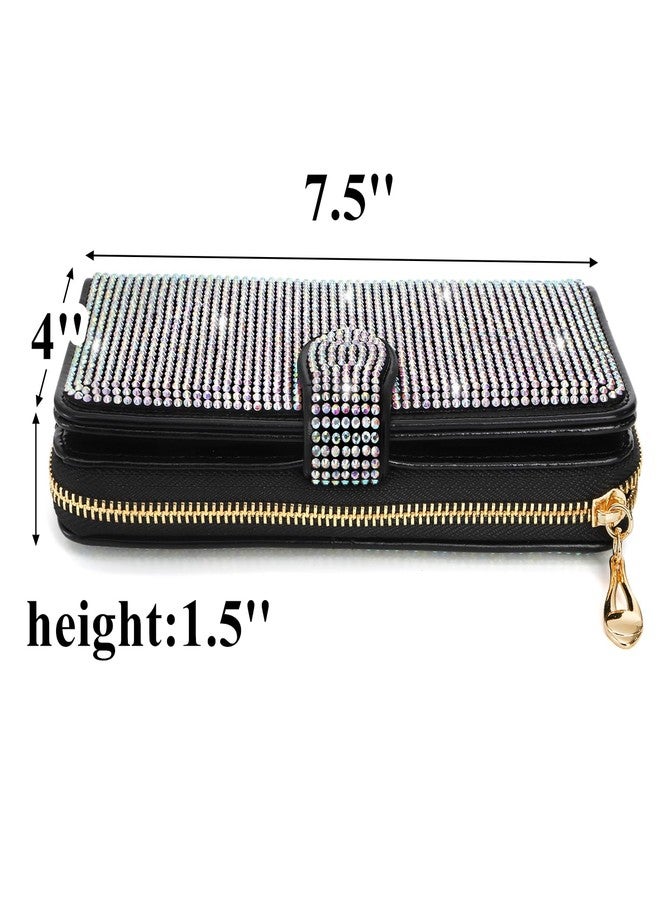 Tebery Large Capacity Women Wallet, Sturdy Money Purse Handbag with Zipper, Credit Card Storage Holder with Wrist Strap for Coin, Travel, Daily Use, Party - Image 2