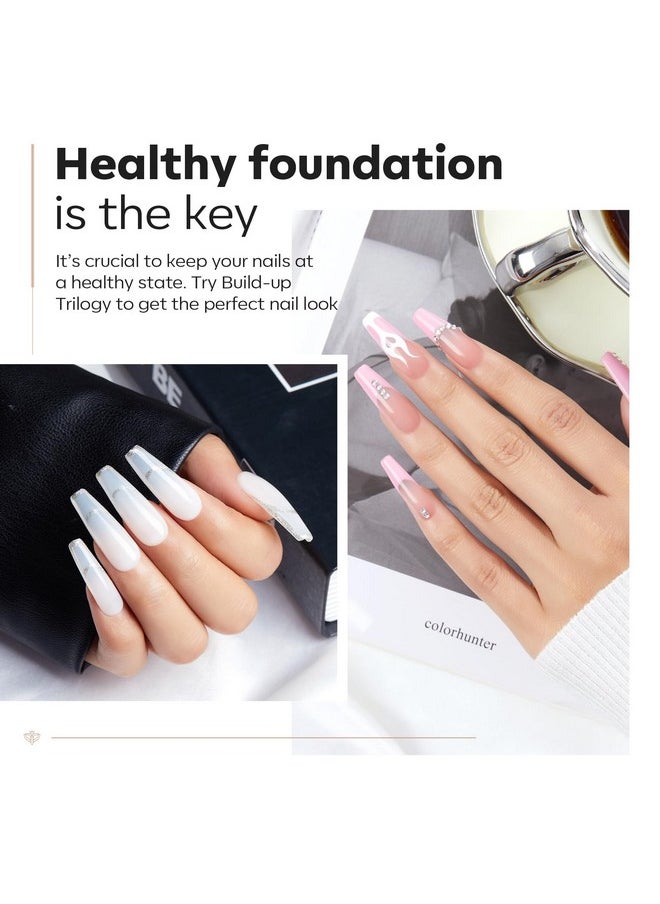 modelones 3 Pcs Builder Nail Gel With No Wipe Gel Base And Top Coat Shine Finish And Long Lasting Clear Builder Nail Kit For Nail Thickening Apex Building Led Nail Lamp Cured Hard Gel  - Image 5