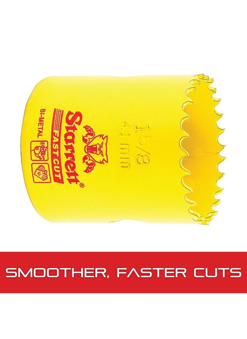 Starrett Starrett BiMetal Fast Cut Straight Pitch Hole Saw with Abrasion Resistant HSS Teeth  Ideal for Cutting Metal Steel and Wood  158 Diameter 158 Depth  FCH0158G  - Image 5