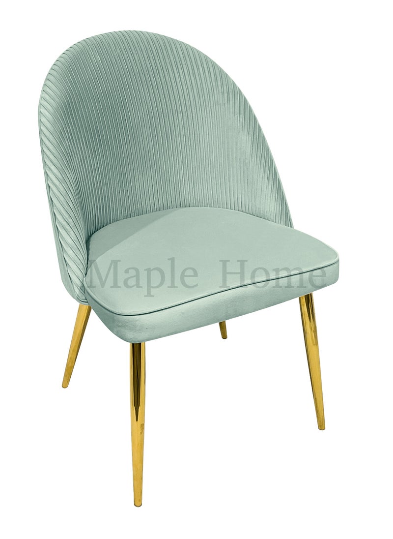 MAPLE HOME DECORATION Maple Home Velvet Dining Chair Upholstered Armles Dining Living Room Furniture  - Image 1