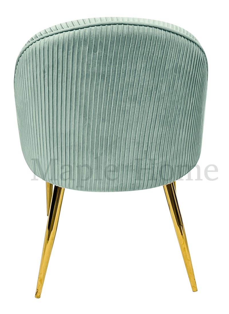 MAPLE HOME DECORATION Maple Home Velvet Dining Chair Upholstered Armles Dining Living Room Furniture  - Image 5