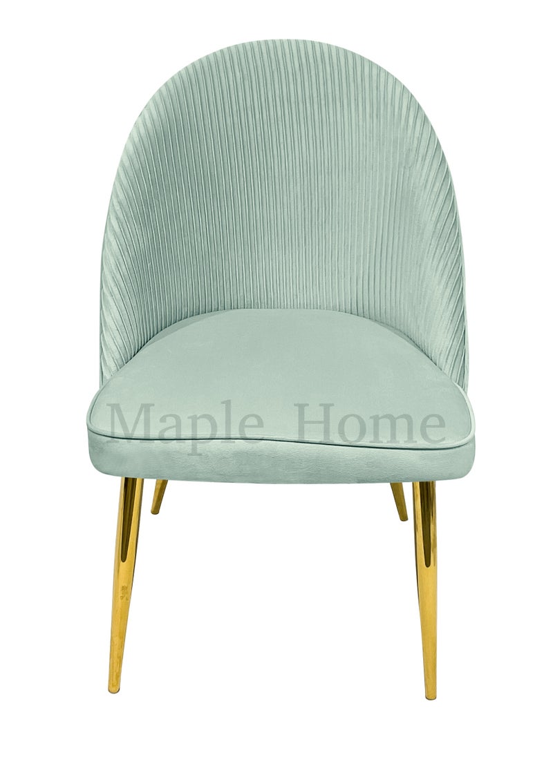 MAPLE HOME DECORATION Maple Home Velvet Dining Chair Upholstered Armles Dining Living Room Furniture  - Image 2