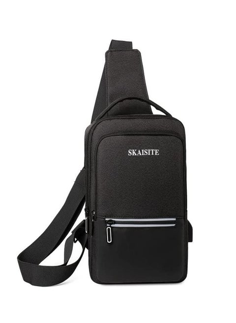 This multi-functional chest bag for men is your perfect travel and work companion, with anti-theft and water-resistant features. Black color: N